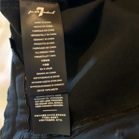 NWOT 7 FOR ALL MANKIND B(AIR) High Waisted Ankle Skinny Jean in Coated Black 27 - Picture 13 of 16